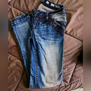 Blue Jeans with Faded Wash Miss Me